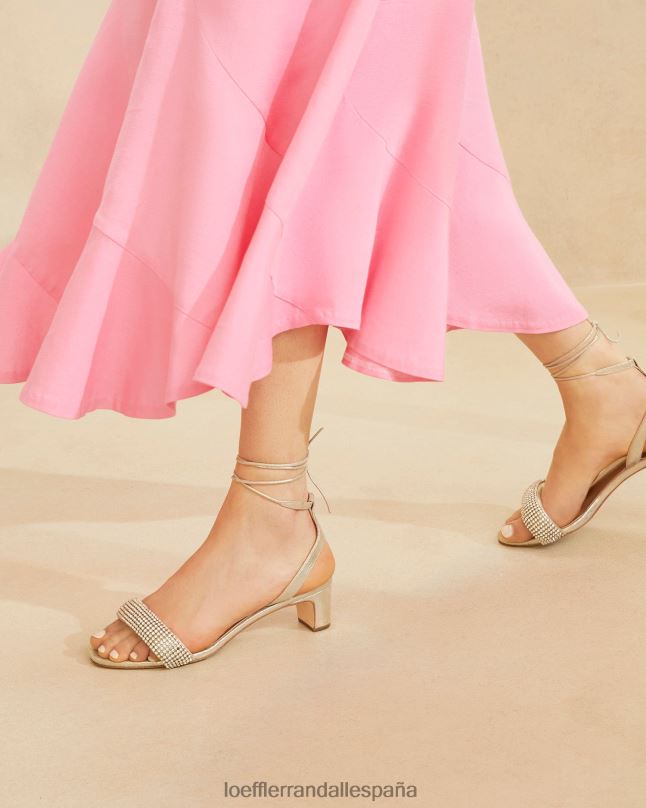 zapatos 0428270 capuchino mujer Loeffler Randall sandalia jackie de tacón medio