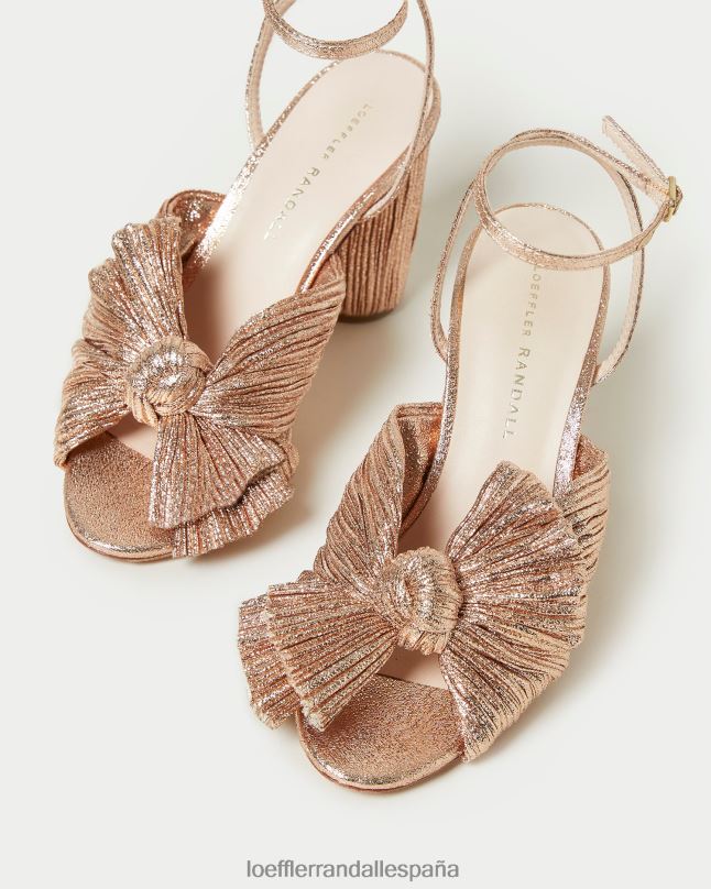 zapatos 0428272 duna mujer Loeffler Randall tacón con lazo plisado camelia