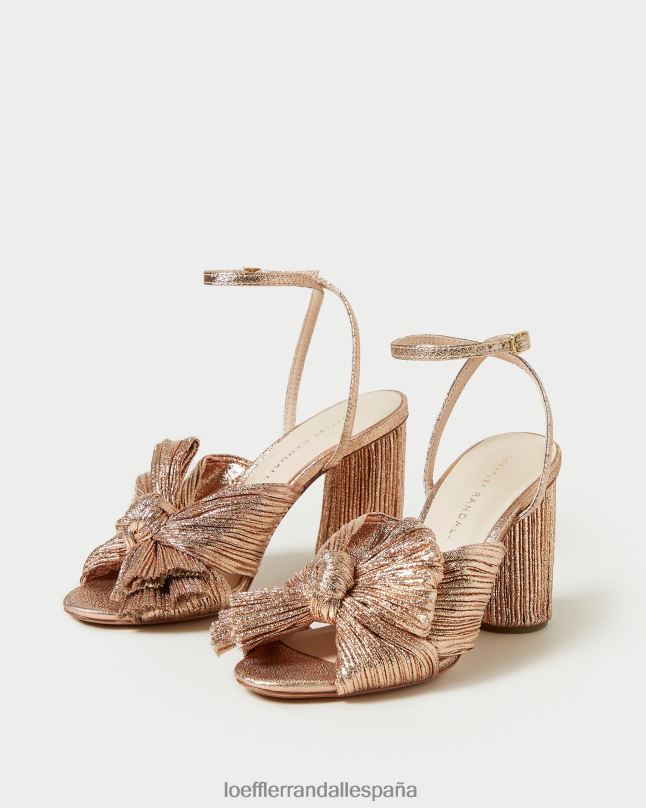 zapatos 0428272 duna mujer Loeffler Randall tacón con lazo plisado camelia