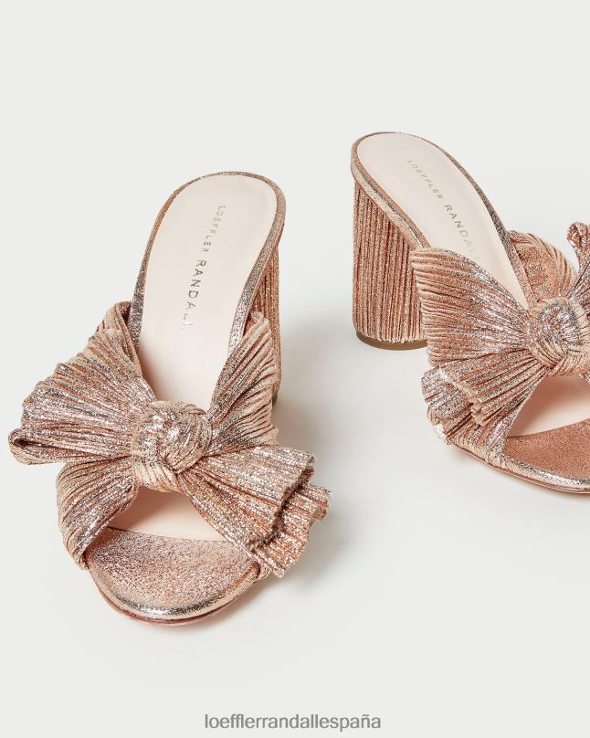 zapatos 0428276 duna mujer Loeffler Randall tacón con lazo plisado