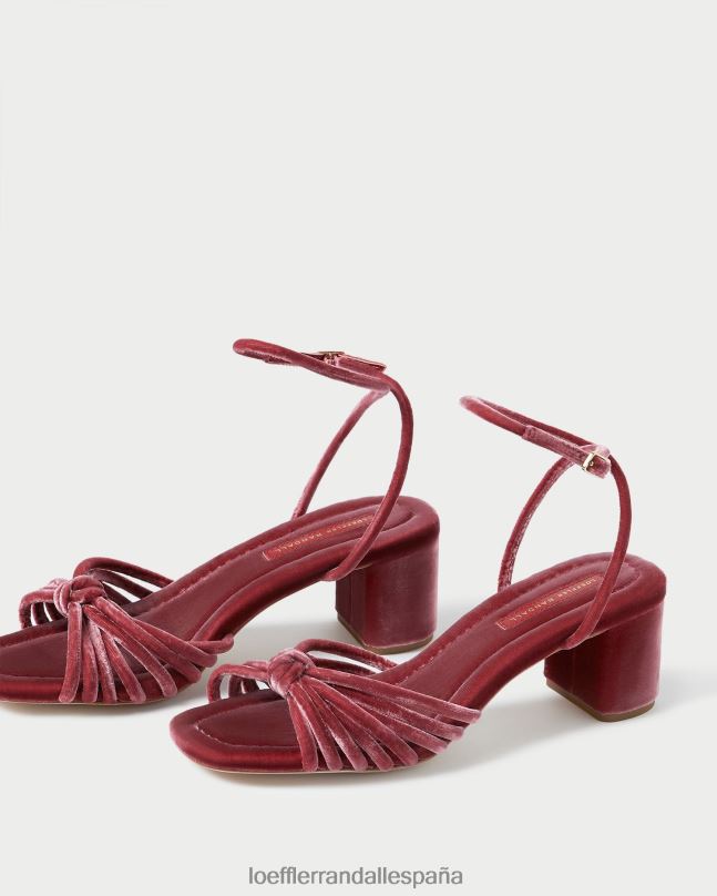 zapatos 0428280 Rosa de té mujer Loeffler Randall tacón medio con nudo olivia