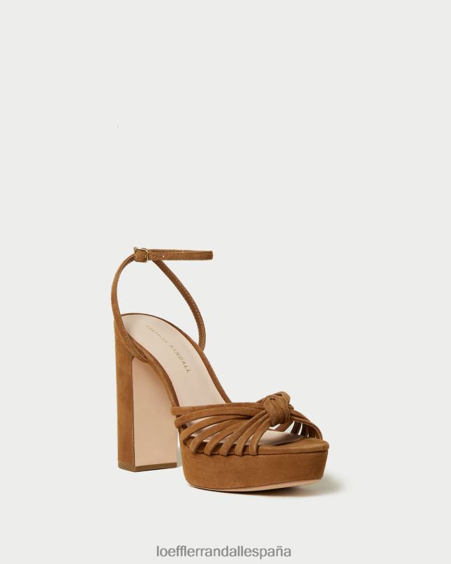zapatos 0428281 cacao mujer Loeffler Randall sandalia con plataforma y nudo rivka