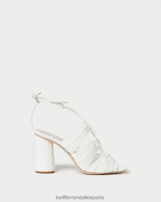 zapatos 0428283 perla mujer Loeffler Randall sandalia teresa plisada con cordones
