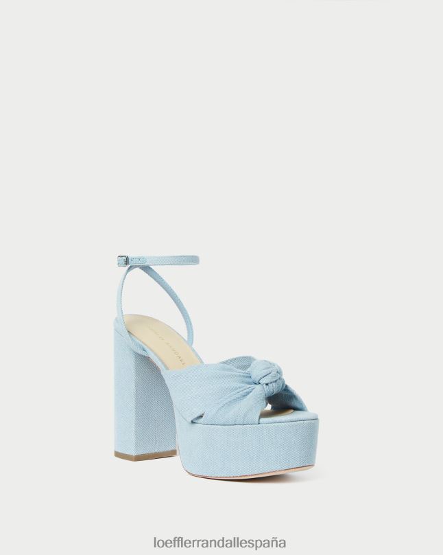 zapatos 0428284 mezclilla ligera mujer Loeffler Randall plataforma de nudo roz