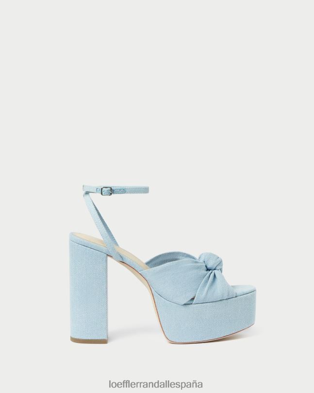 zapatos 0428284 mezclilla ligera mujer Loeffler Randall plataforma de nudo roz