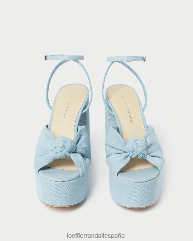zapatos 0428284 mezclilla ligera mujer Loeffler Randall plataforma de nudo roz