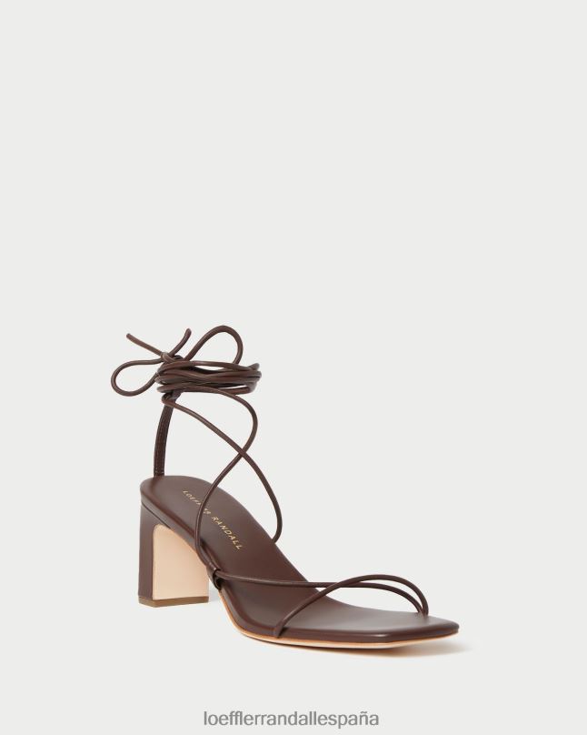 zapatos 0428286 chocolate mujer Loeffler Randall tacón envolvente cosette