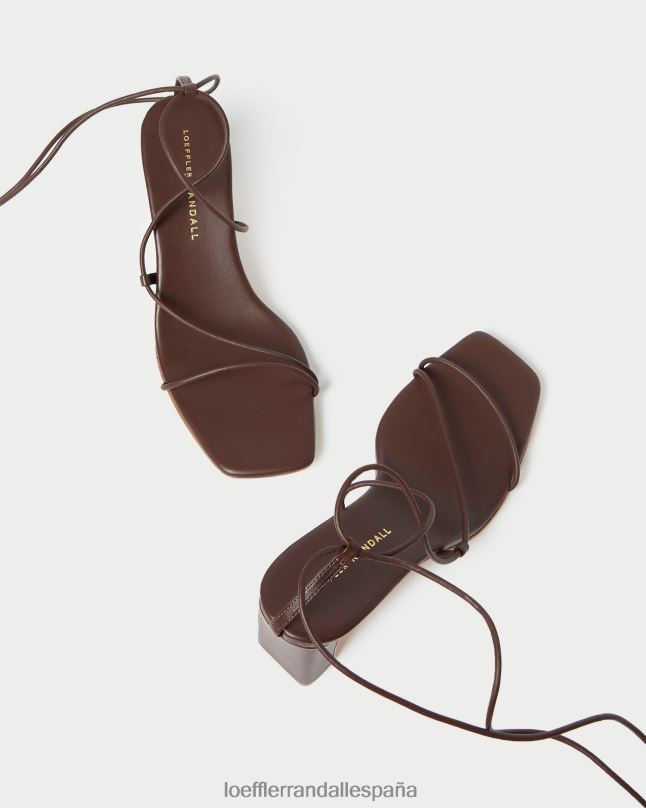 zapatos 0428286 chocolate mujer Loeffler Randall tacón envolvente cosette