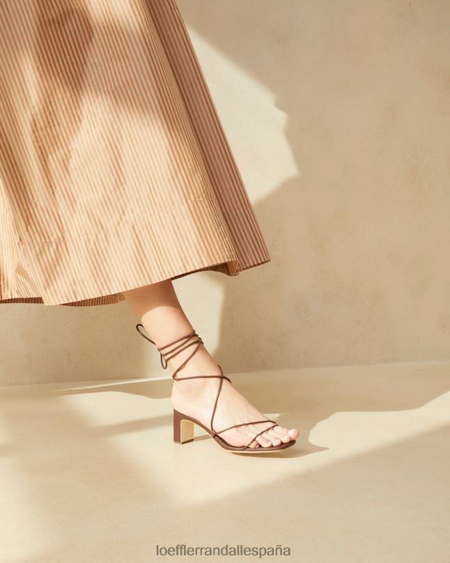 zapatos 0428286 chocolate mujer Loeffler Randall tacón envolvente cosette