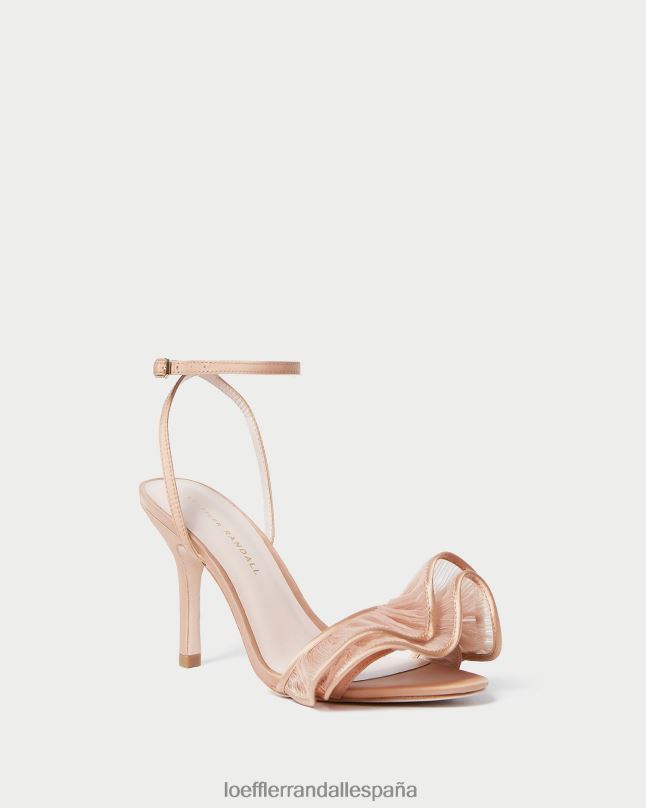 zapatos 0428291 belleza mujer Loeffler Randall sandalia de tacón estella con volantes