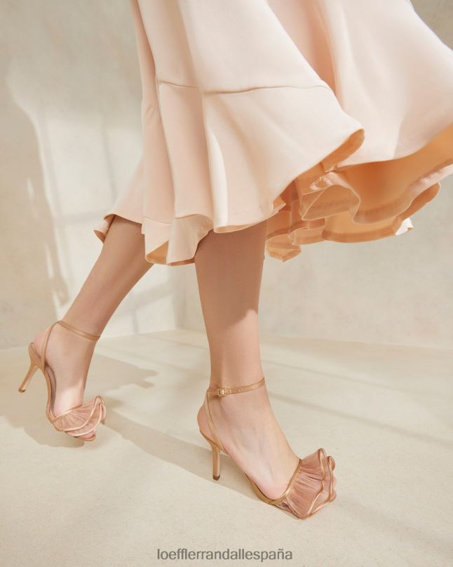 zapatos 0428291 belleza mujer Loeffler Randall sandalia de tacón estella con volantes