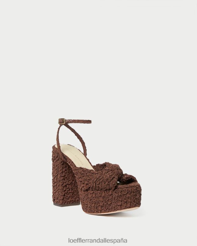 zapatos 0428292 cacao mujer Loeffler Randall plataforma de nudo roz