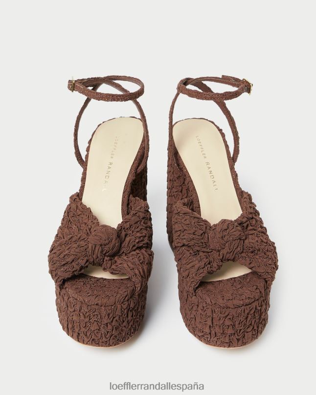 zapatos 0428292 cacao mujer Loeffler Randall plataforma de nudo roz