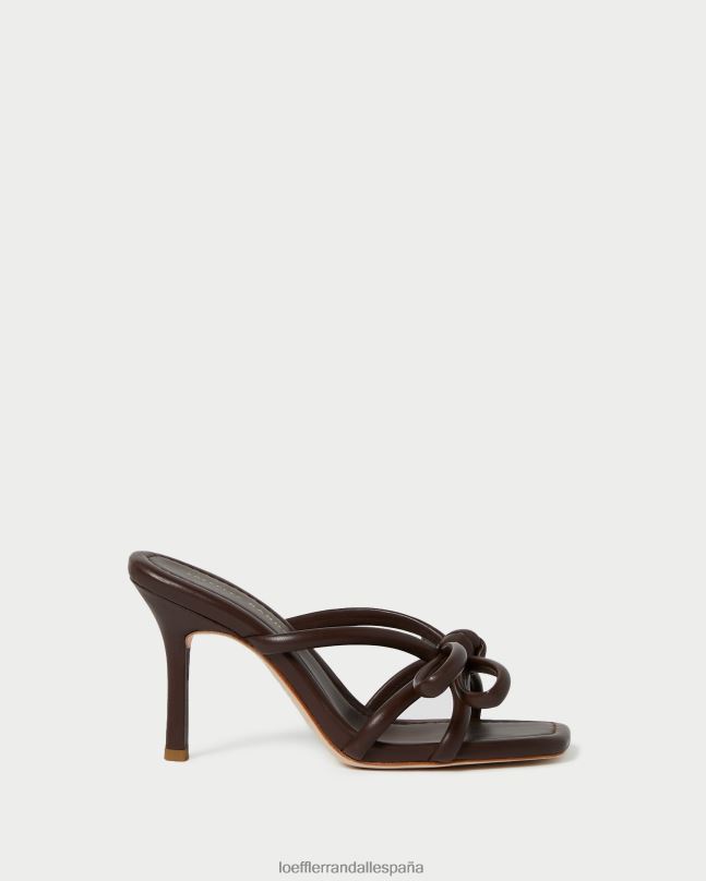 zapatos 0428299 chocolate mujer Loeffler Randall tacón con lazo margi